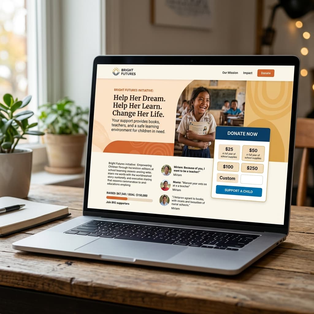 Uplift Foundation campaign landing page